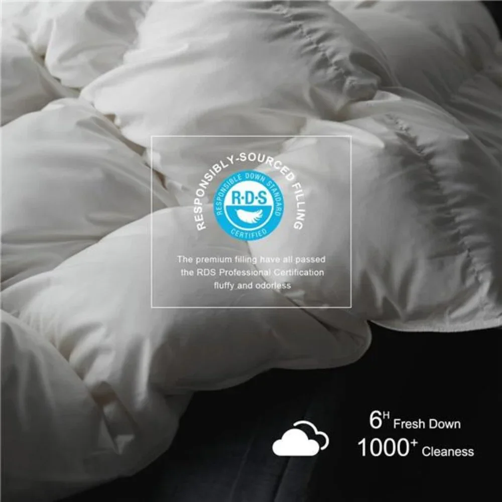 Premium Feathers Down Duvet Insert Comforter King Size All Season Warmth White